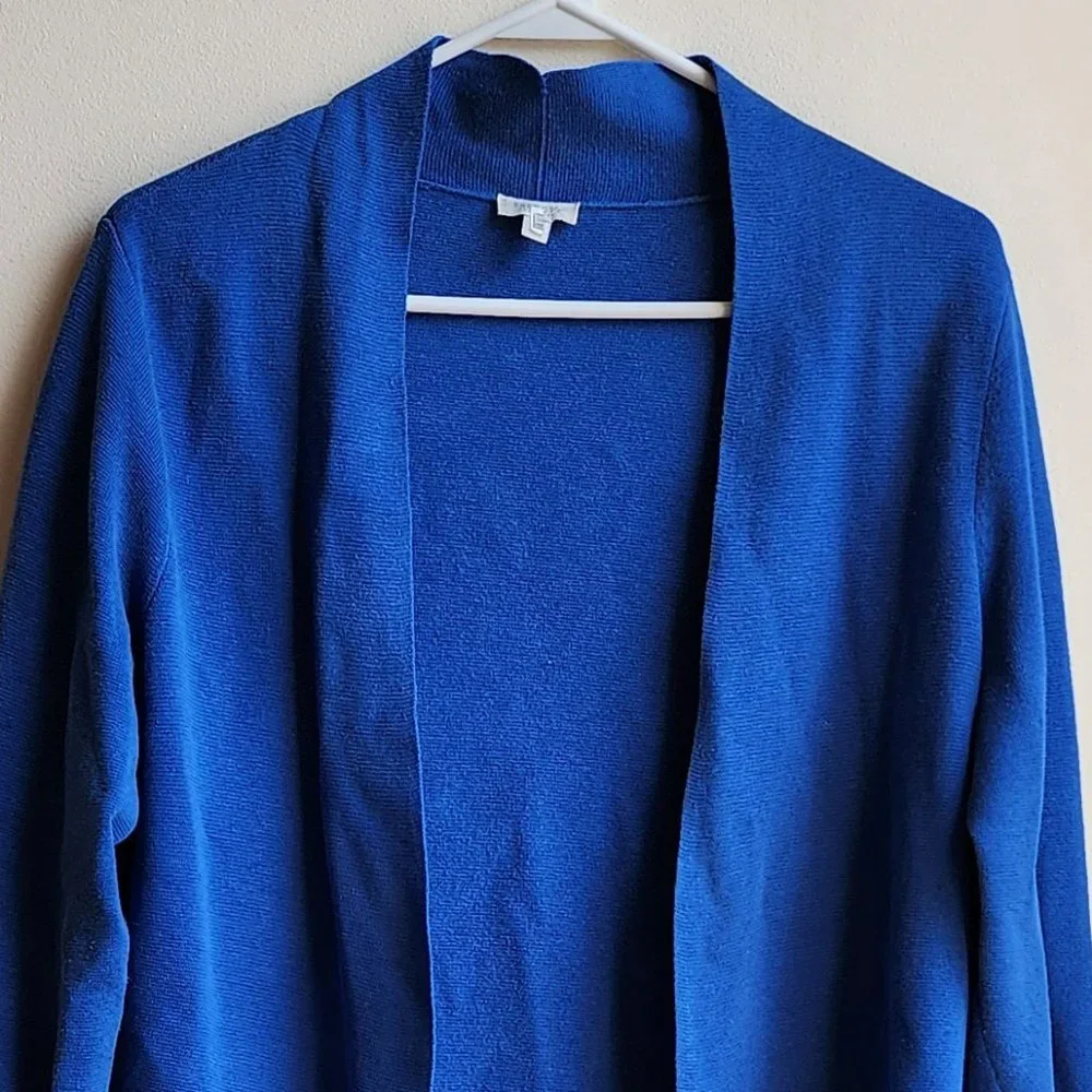 Talbots Cobalt Blue Open Cardigan Size Petite Small